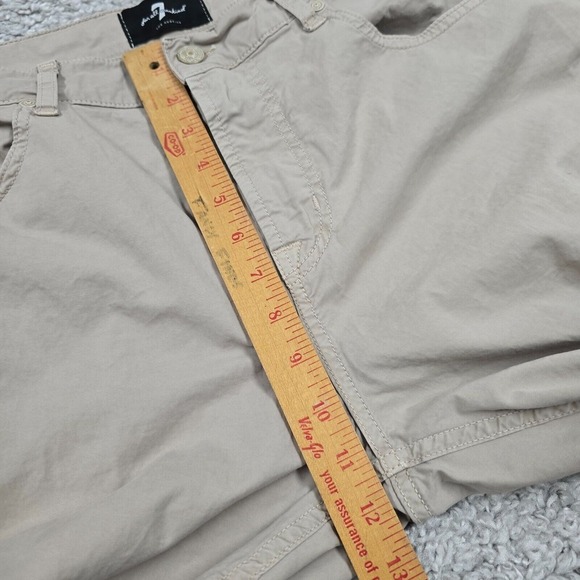 7 For All Mankind Pants 36 (Fits 35x29) Beige Adrien Airweft Twill Office Preppy - Picture 11 of 14